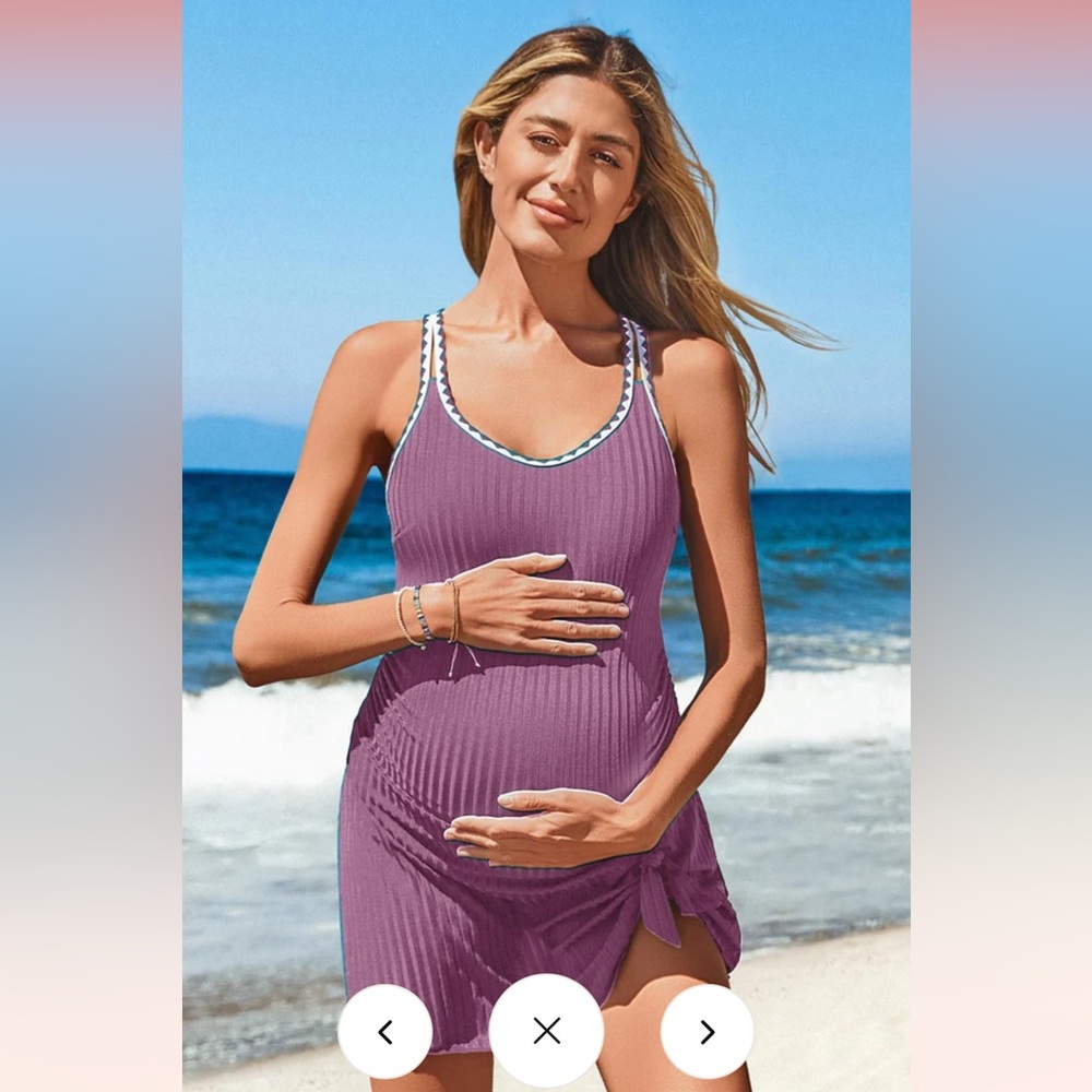 Summer Mae Ribbed Maternity One Piece Swimsuit